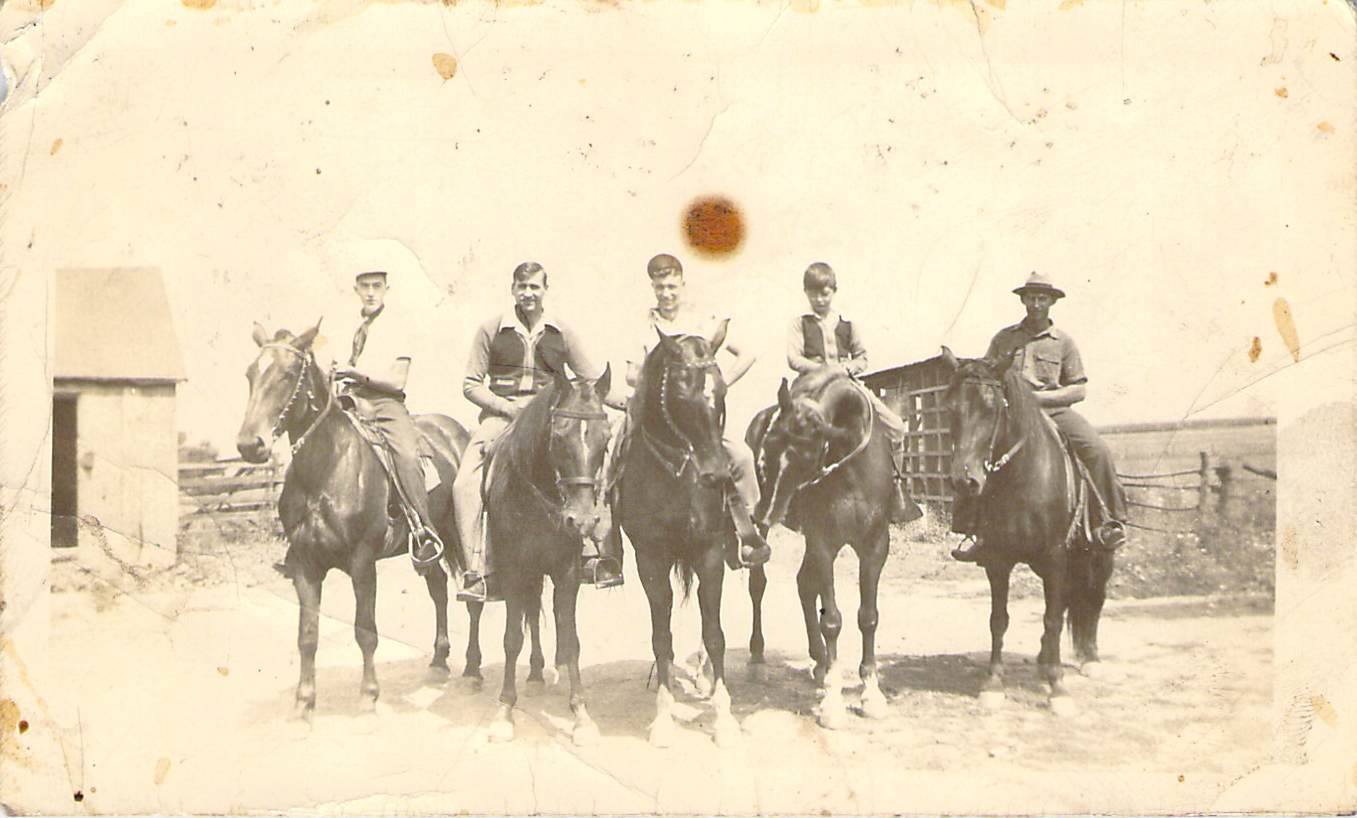 Wilbert Bittner is on the far right, and Bob Shockey is on the far left.
